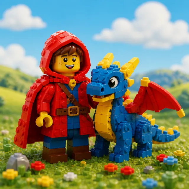 The same scene in the Brick style