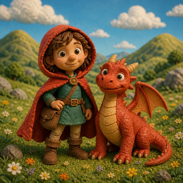 The same scene in the Claymation style