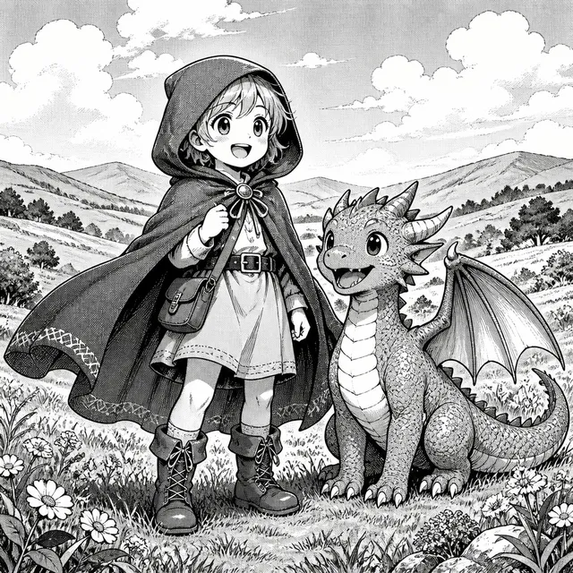 The same scene in the Manga Ink style